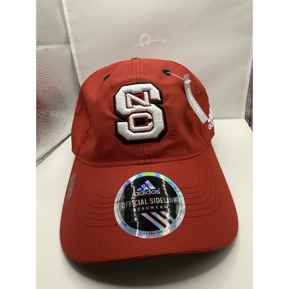 NC State Wolfpack‎ Hat Men Red Adidas Climalite NCAA Strap Back Cap NEW